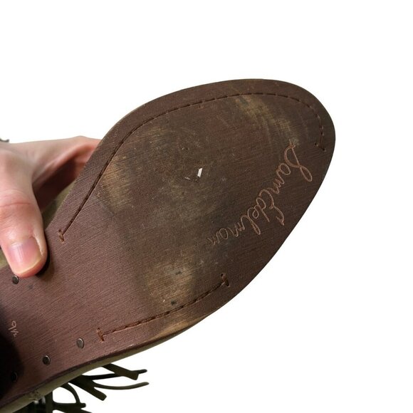 Sam Edelman | Women's "Louie" Olive Green Suede Fringe Ankle Boots Size 9.5 - Picture 11 of 13